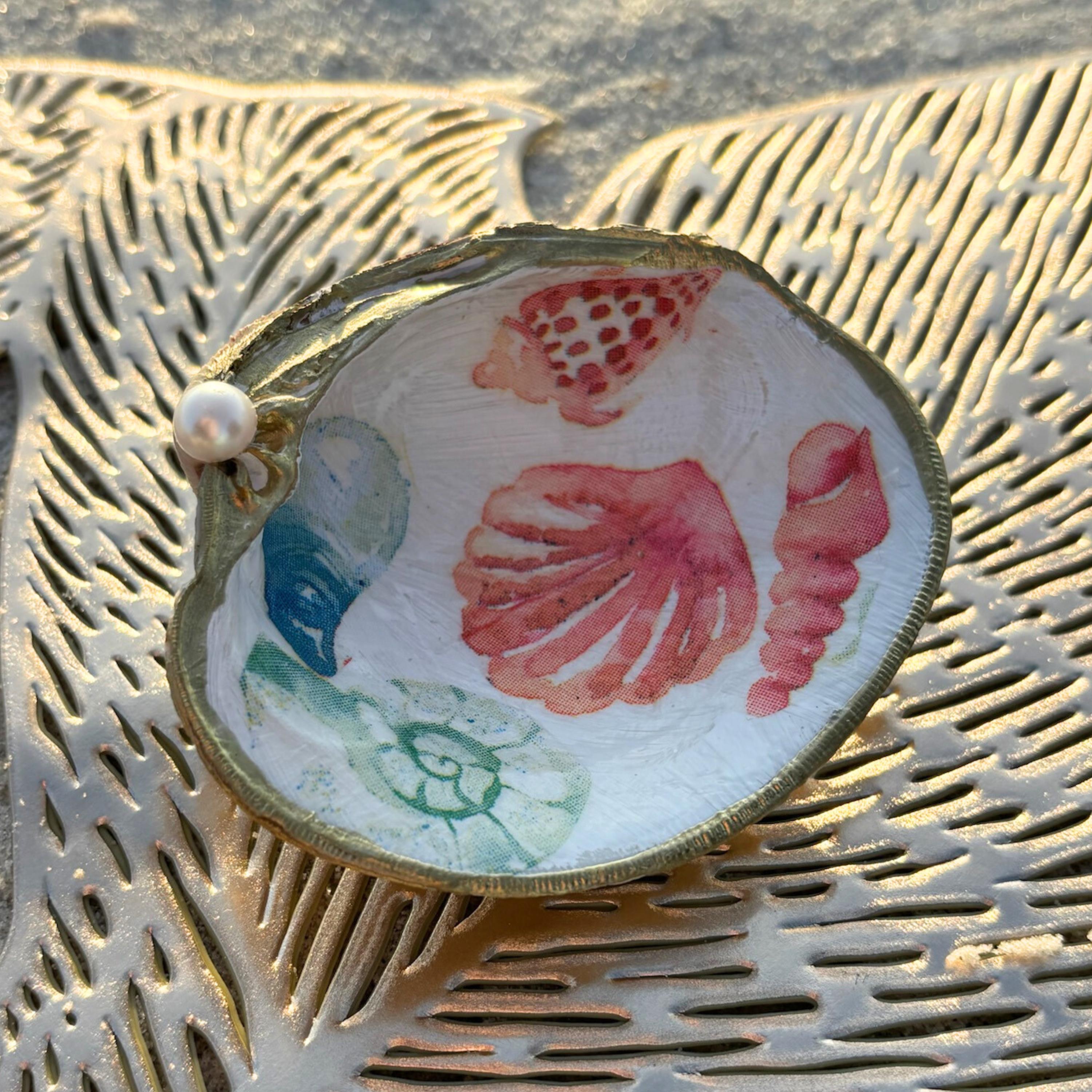 Seashell Ring Dish: Coastal Jewelry Tray - Handmade
